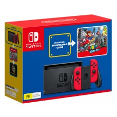 Nintendo Switch Super Mario Odyssey Red Joy-Con Console