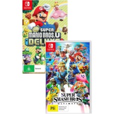 New Super Mario Bros. U Deluxe & Super Smash Bros. Ultimate Switch Bundle