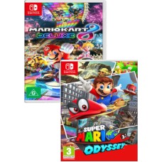 Super Mario Odyssey & Mario Kart 8 Deluxe Switch Bundle 