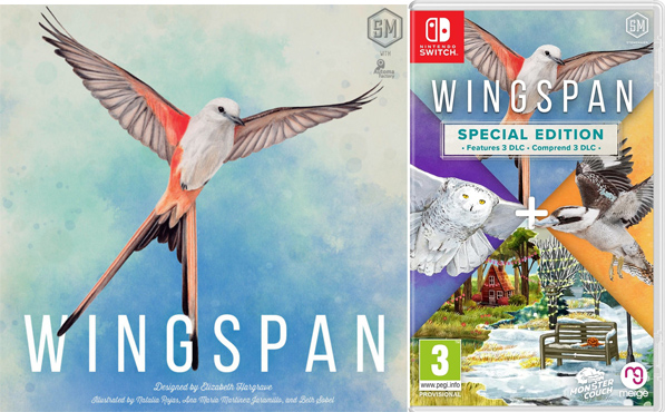  Wingspan Special Edition Nintendo Switch Game & Wingspan Board Game Bundle  